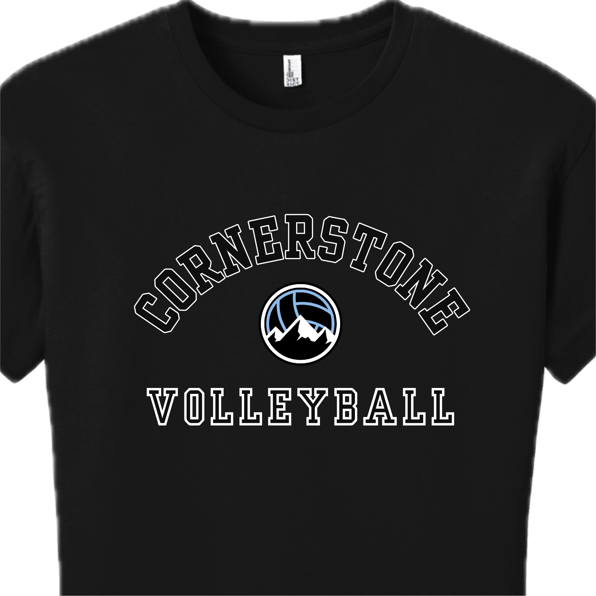 CVCSH02 - 04 Black Ladies Short Sleeve Logo Tee