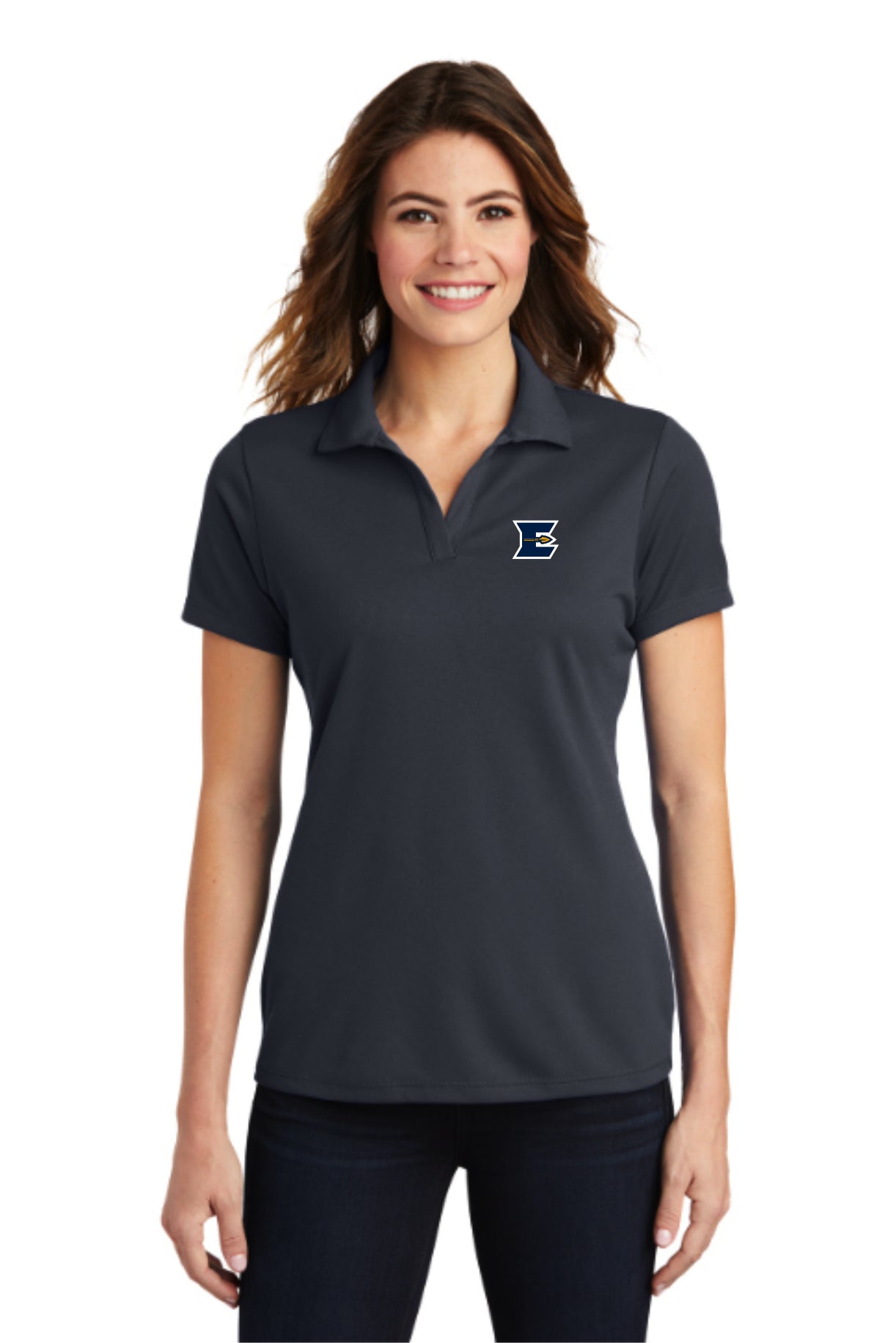 ELCOIS023-003 Ladies Grey Performance Polo