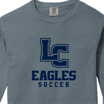 LCS017 - Comfort Colors Granite SOCCER Long SleeveTee