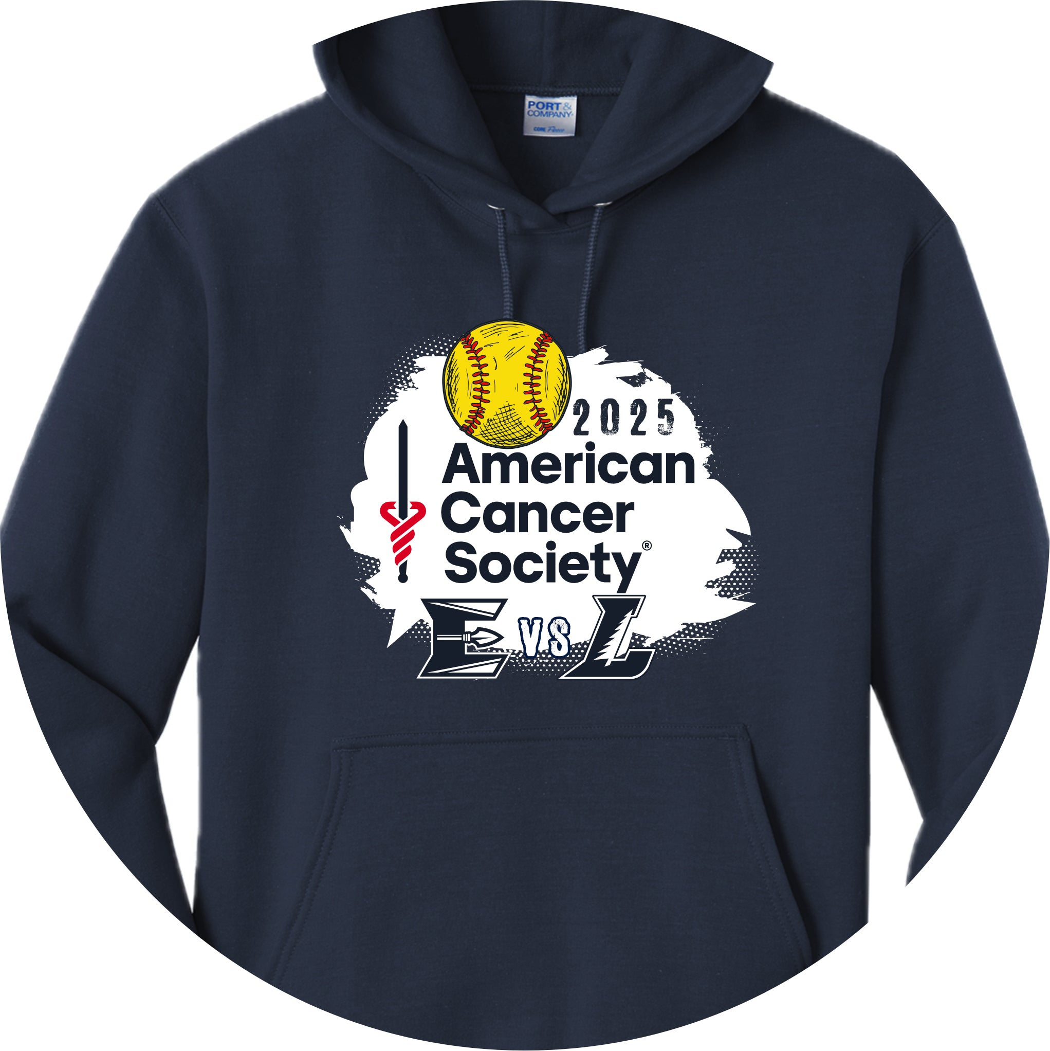 ESB0325-05 Navy Elco Lebanon ACS Logo Hoody