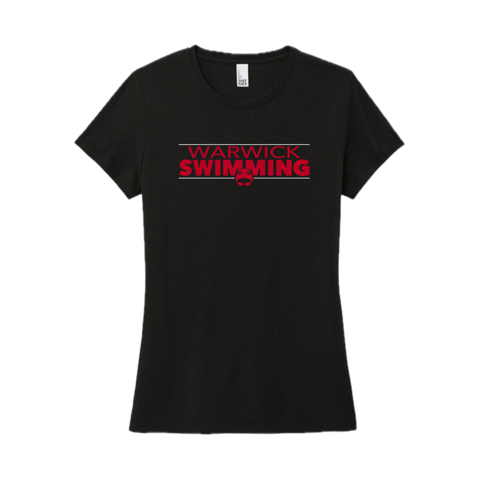 WARSWSH01-06 Ladies Black Triblend Short Sleeve Tee