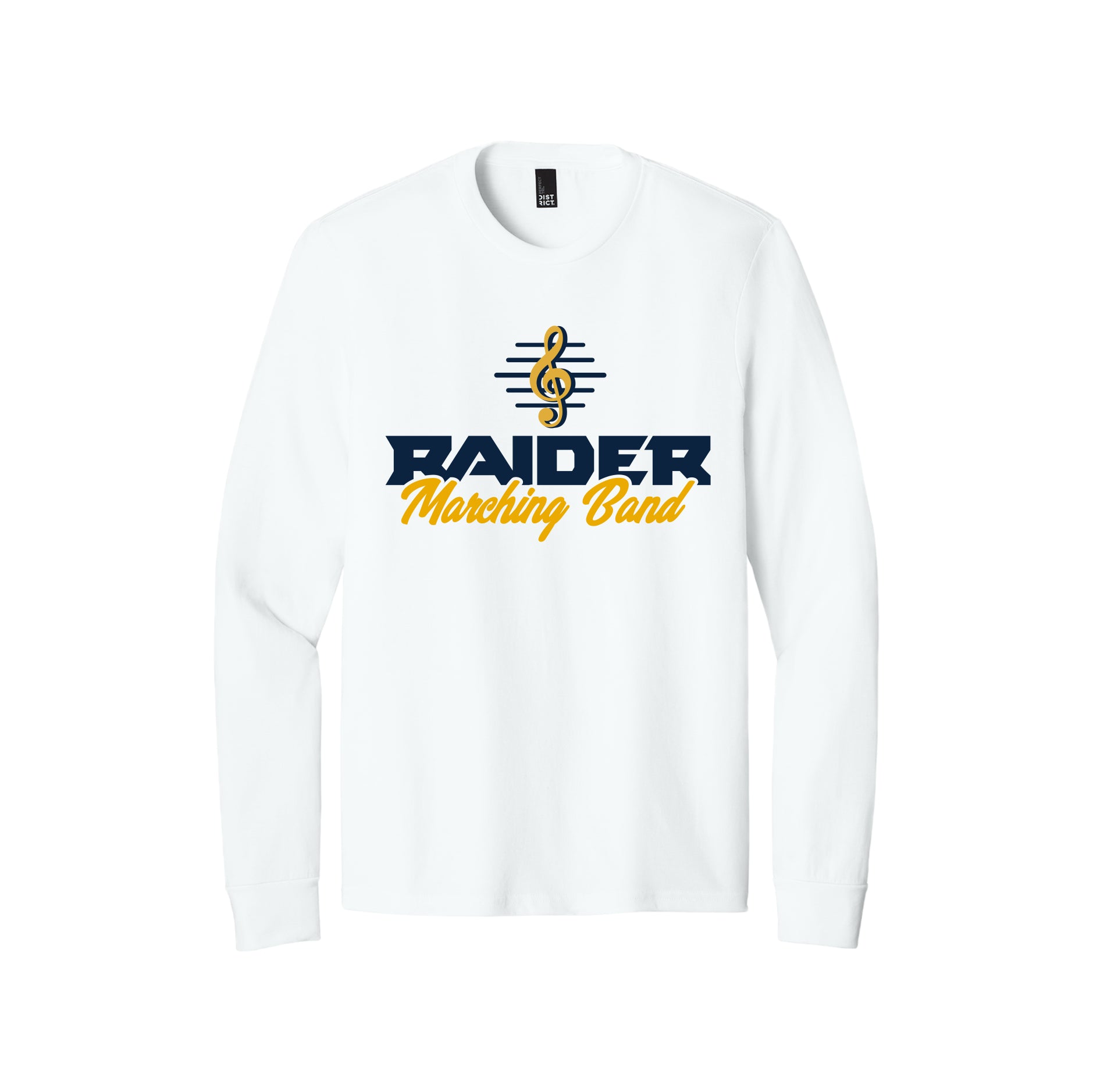 EBANDSH02 - 06 White Raider Band Long Sleeve Tee