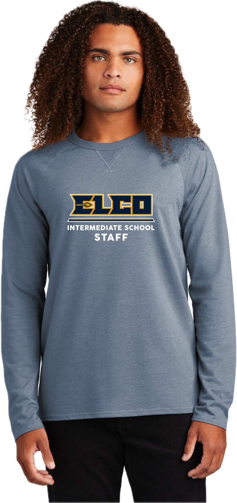 ELIS25-04 Flint Blue Heather Crew Neck Sweatshirt