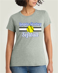 LSYS01 - 006 Heathered Grey Ladies Short Sleeve Tee