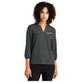 COM024 Grey Ladies 3/4 Sleeve Blouse