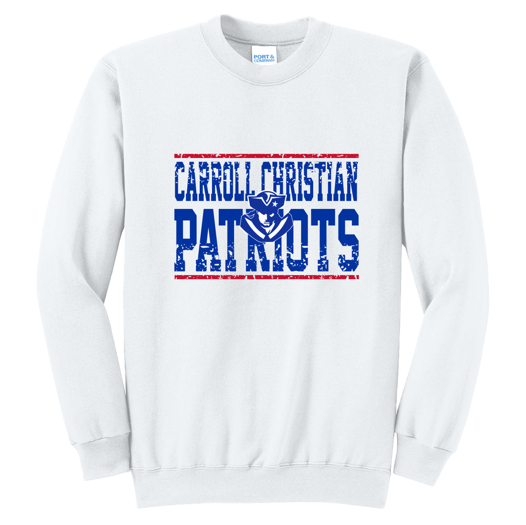 CCS036 CC Patriots Logo Crew Sweatshirt