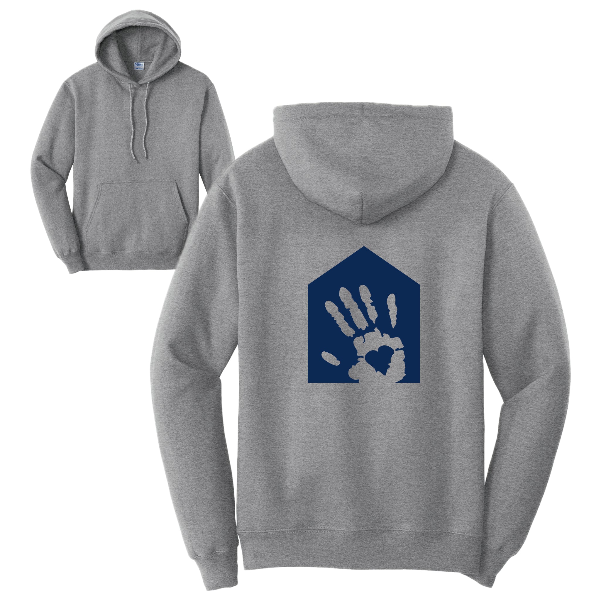 HHSH02-6 Ath Heather Hinkletown Logo Hoody