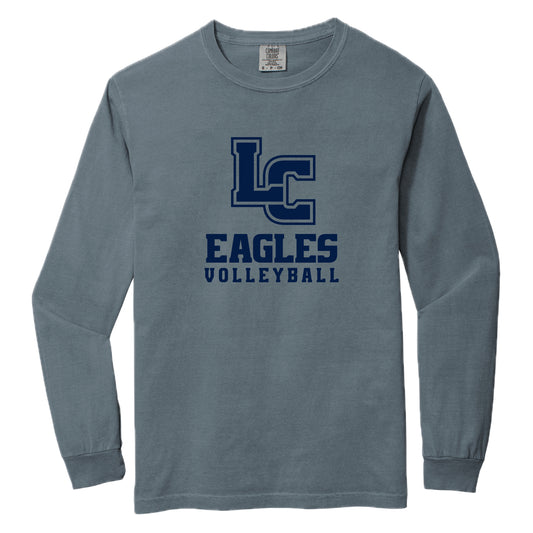 LCS018 - Comfort Colors Granite VOLLEYBALL Long Sleeve Tee