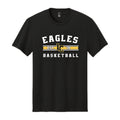 LCS124 - Eagles Est 78 Basketball Short Sleeve Black Tee