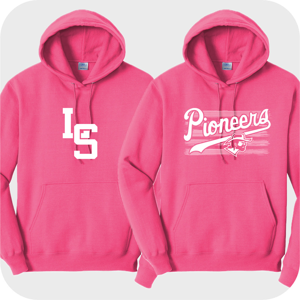 LSELEM01 - 16 Neon Pink Youth Hooded Sweatshirt