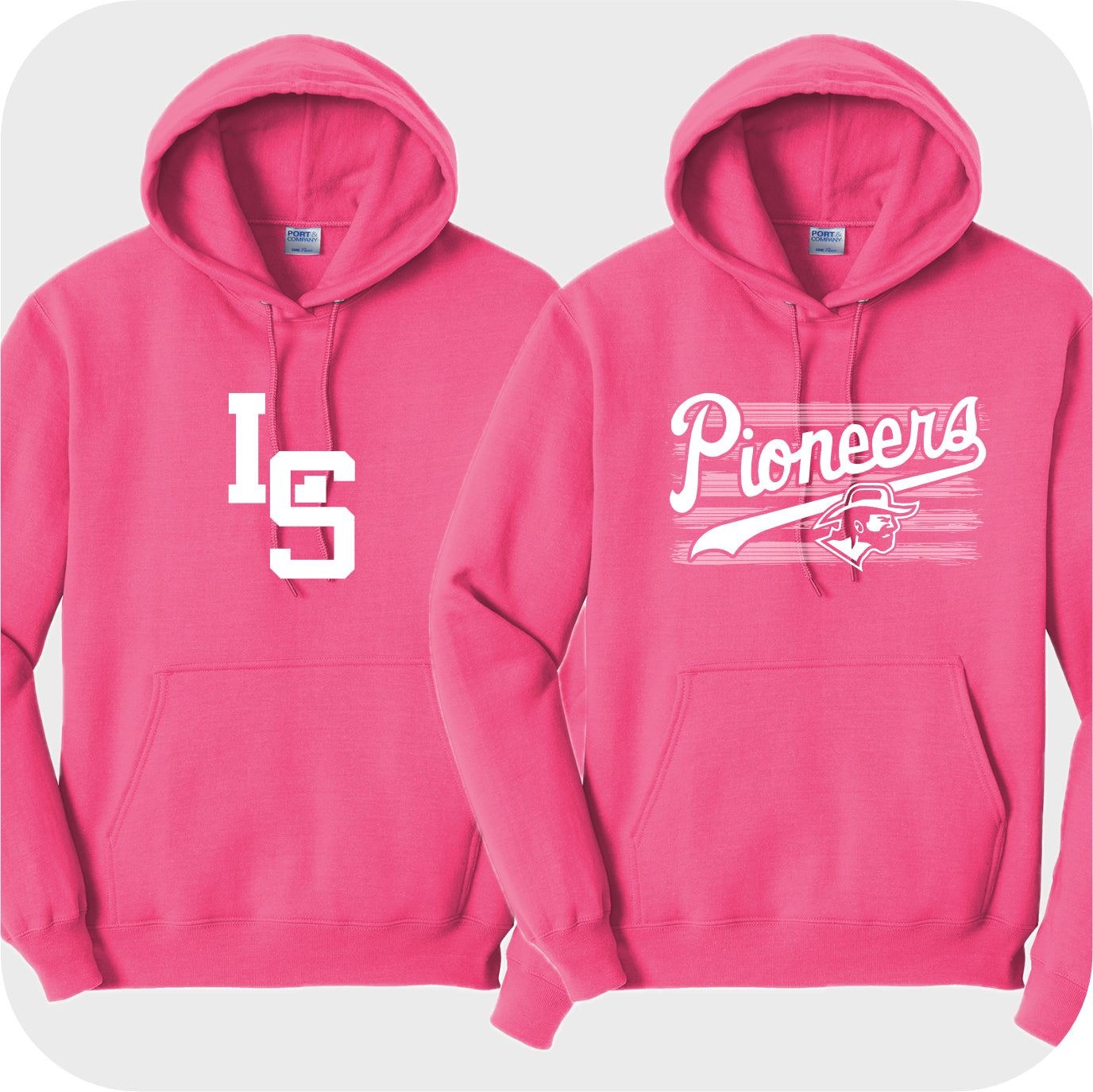 LSELEM01 - 16 Neon Pink Youth Hooded Sweatshirt