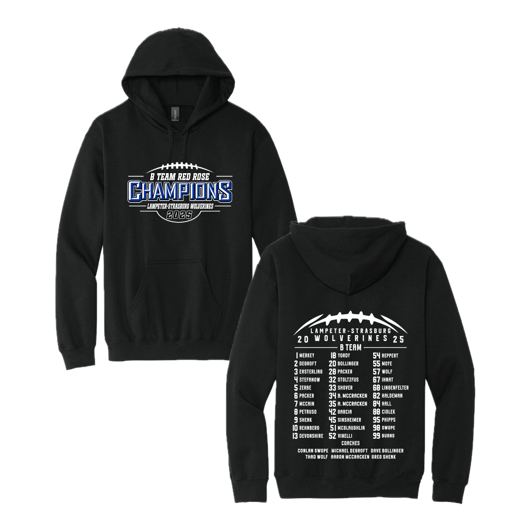 LSW016 - Black Hoody B Team Champions Sweatshirt