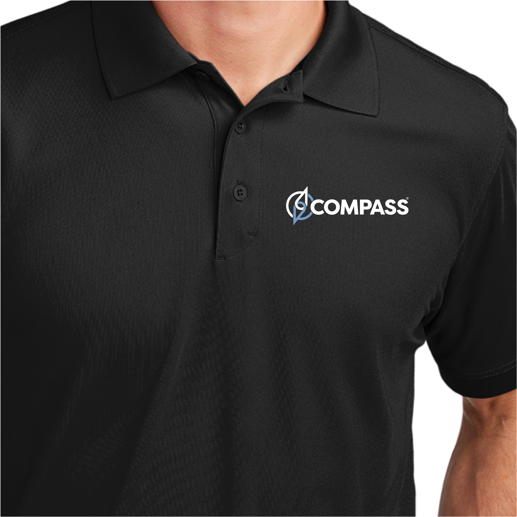 COM021 Black Performance Polo