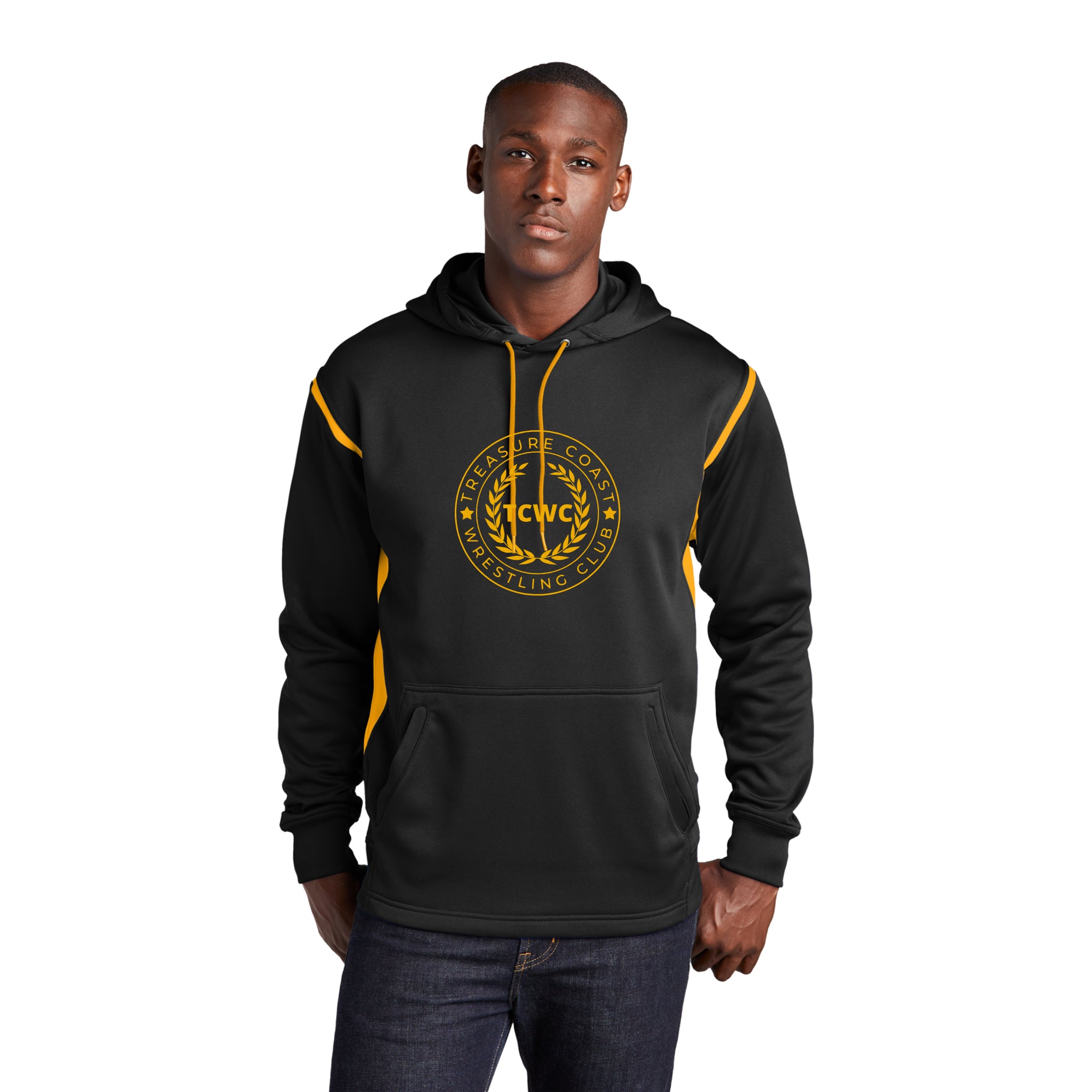 24553-07 Black and Gold Fleece Hoodie