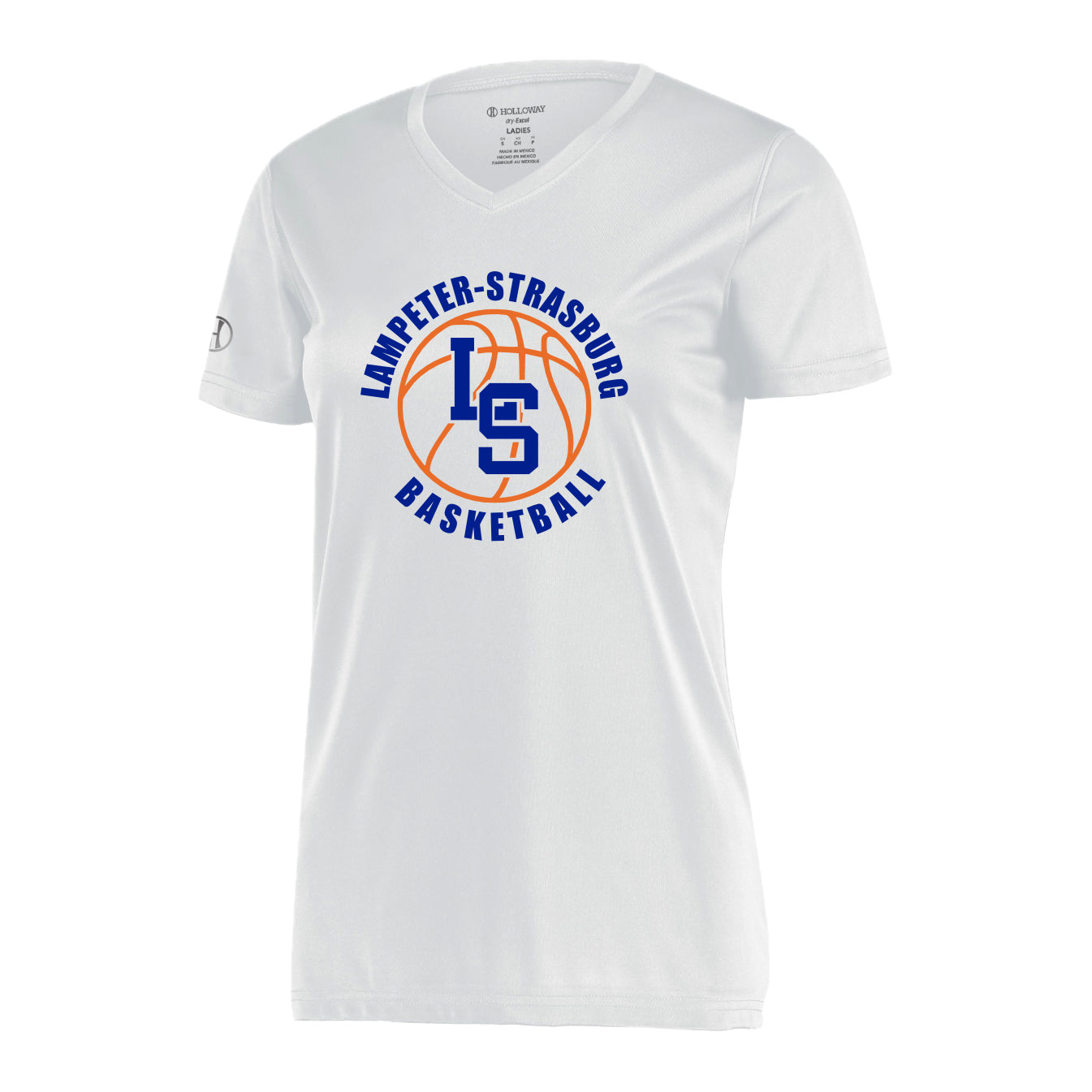 LSYBSH2-08 White Ladies Performance Short Sleeve Tee