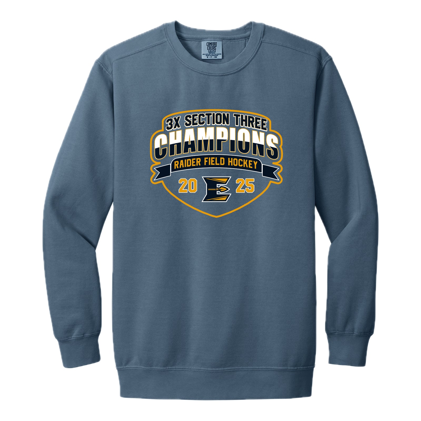 EFH04-07 Comfort Colors Blue Jean Crew Sweatshirt