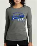 LSYB01 - 029 Heathered Charcoal Ladies Long Sleeve Tee