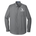 LSHSPTO1-21 Gusty Grey Care Free Poplin Dres Shirt