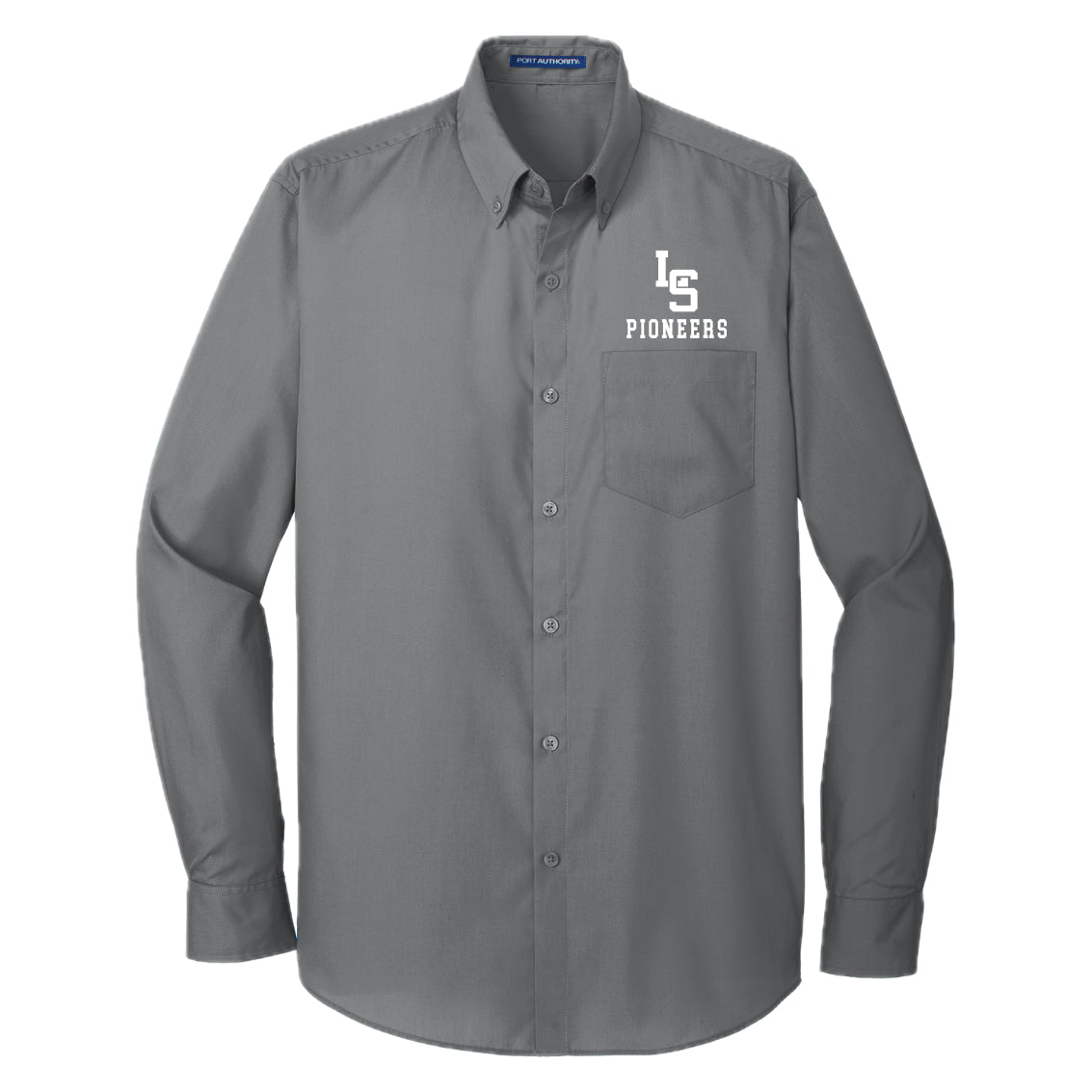 LSHSPTO1-21 Gusty Grey Care Free Poplin Dres Shirt