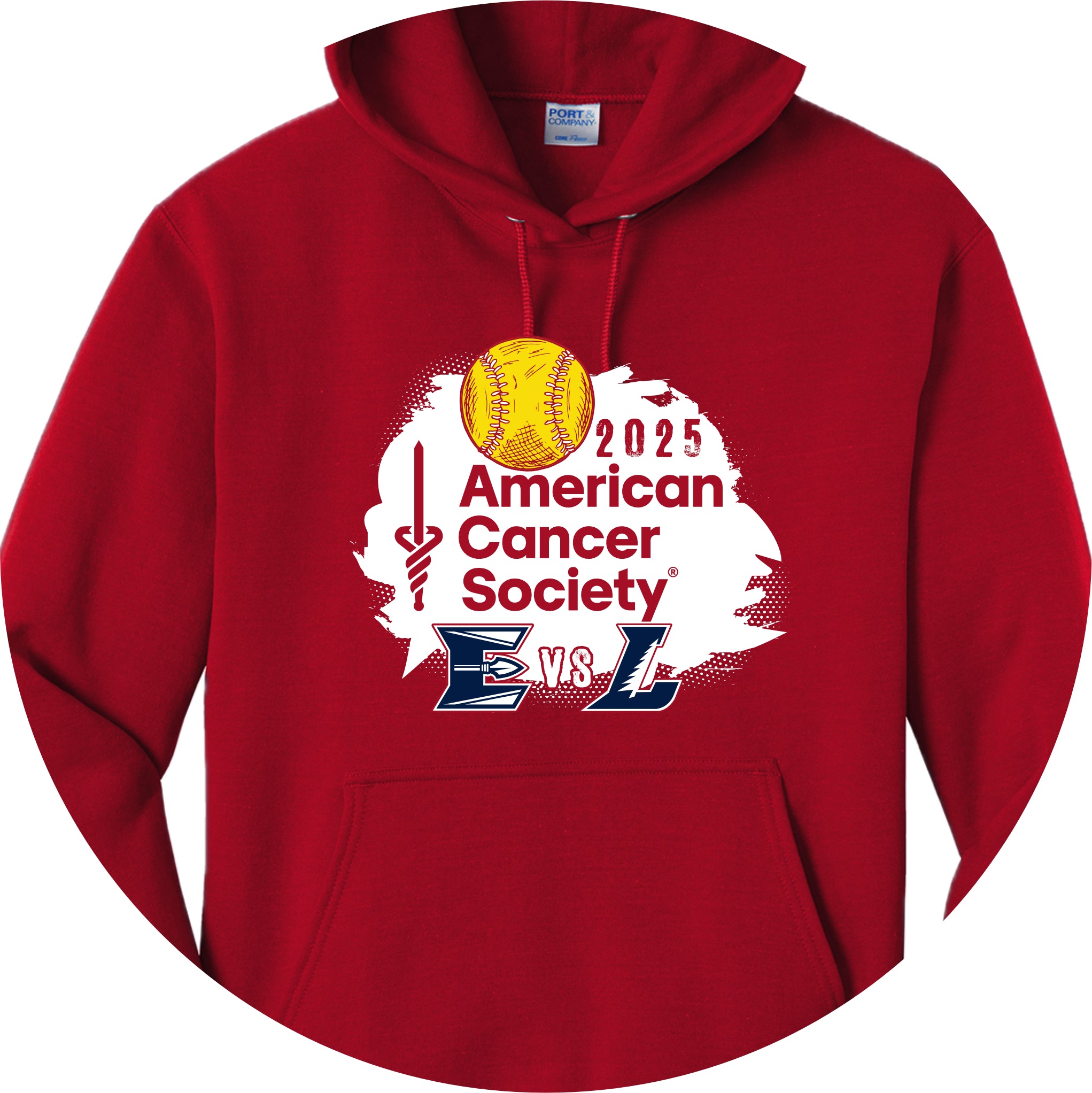 ESB0325-06 Red Elco Lebanon ACS Logo Hoody