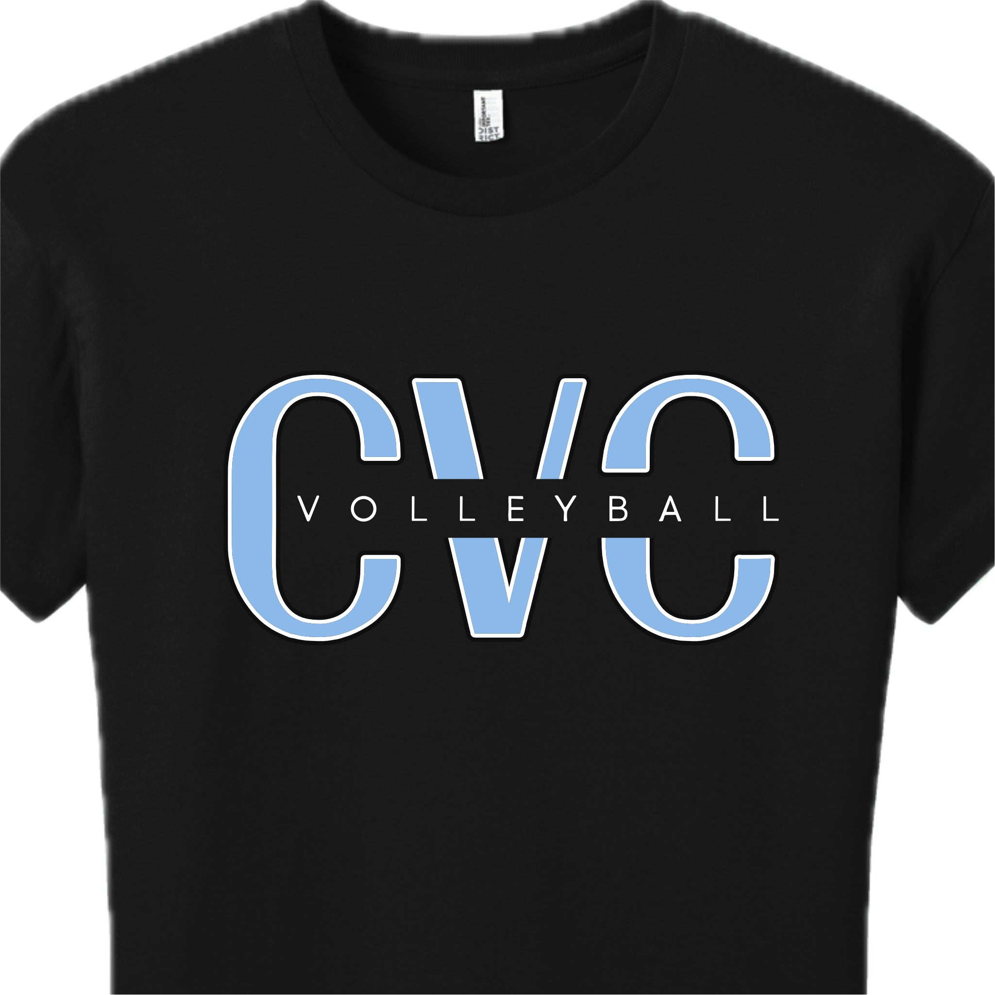 CVCSH02 - 06 Black Ladies Short Sleeve CVC Tee