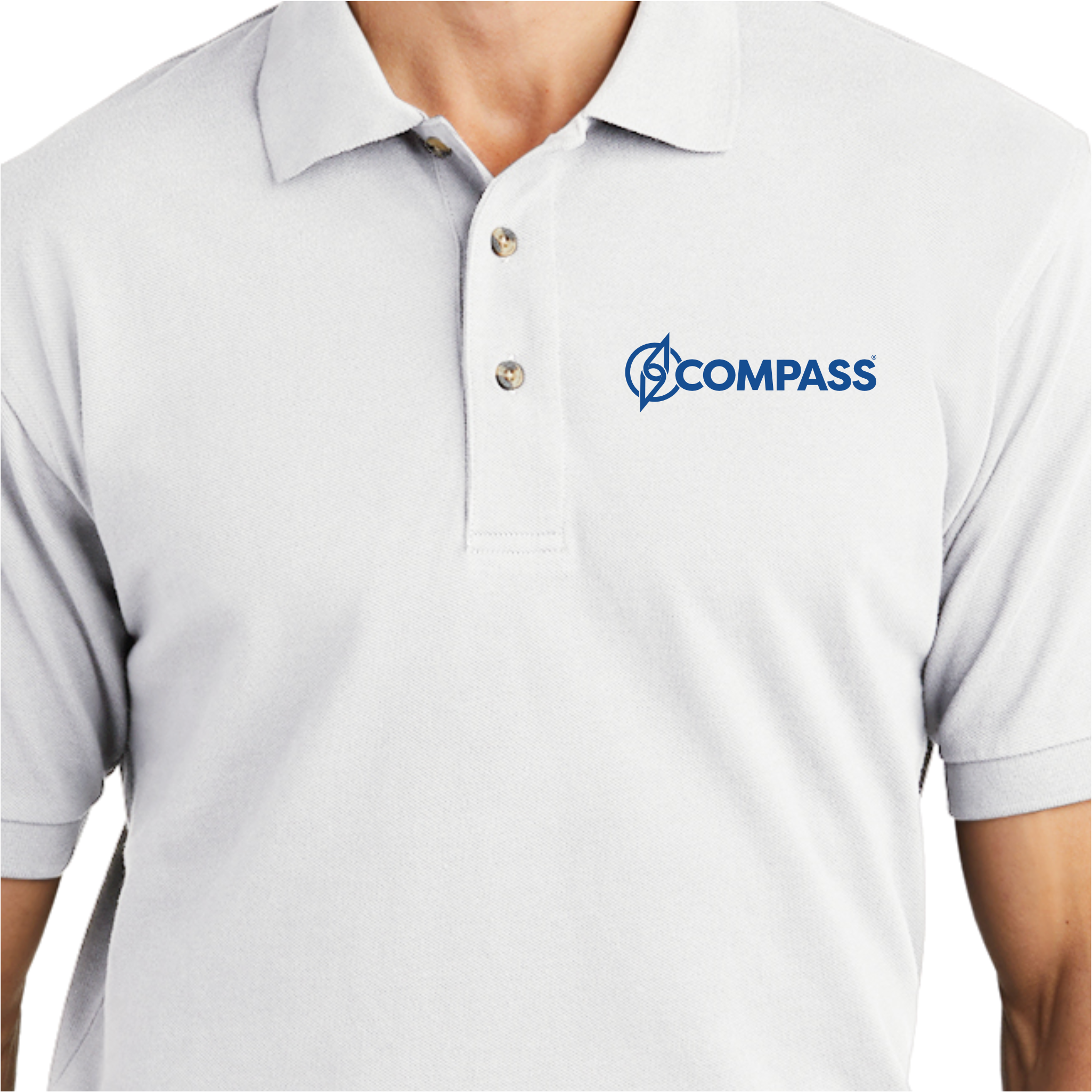 COM018 White 100% Cotton Pique Polo