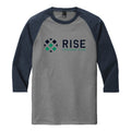 RISSH001 - 05 Navy/Grey Frost 3/4 Raglan Tee
