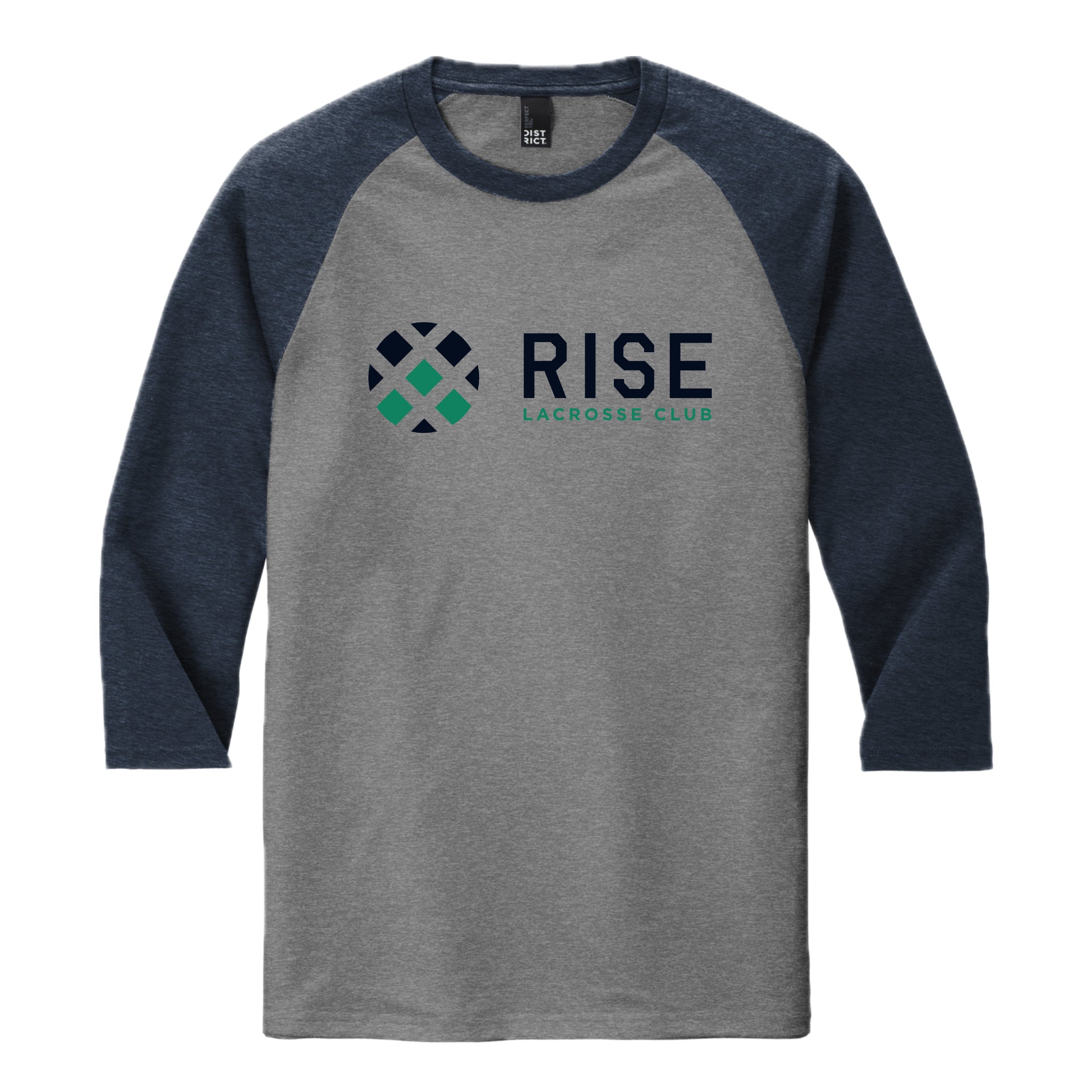 RISSH001 - 05 Navy/Grey Frost 3/4 Raglan Tee