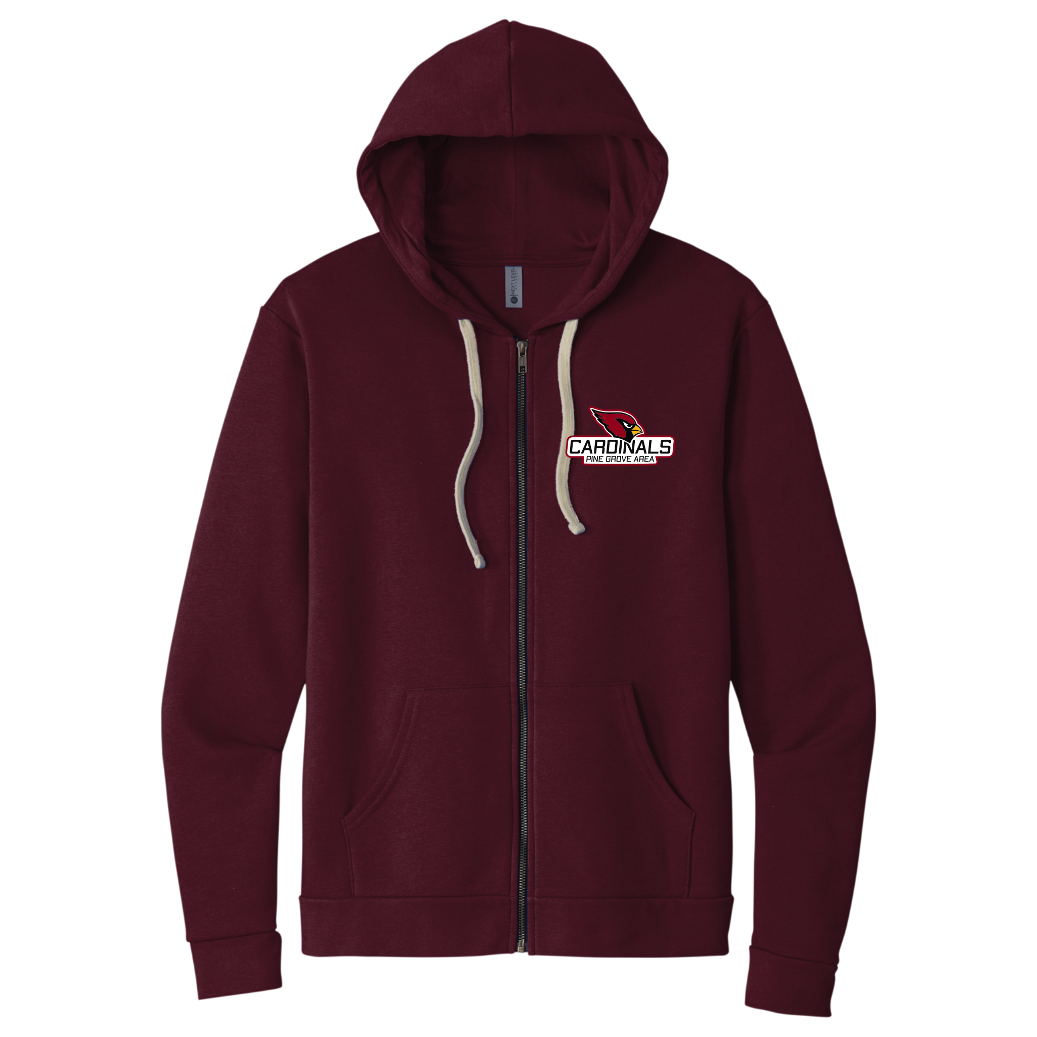 PGASH01 - 11 Maroon Santa Cruz Full Zip Hoodie