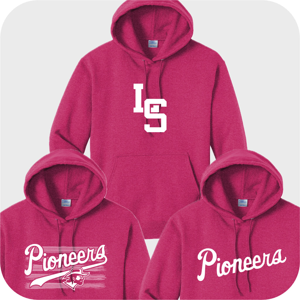 LSELEM01 - 13 Heather Sangria Hooded Sweatshirt