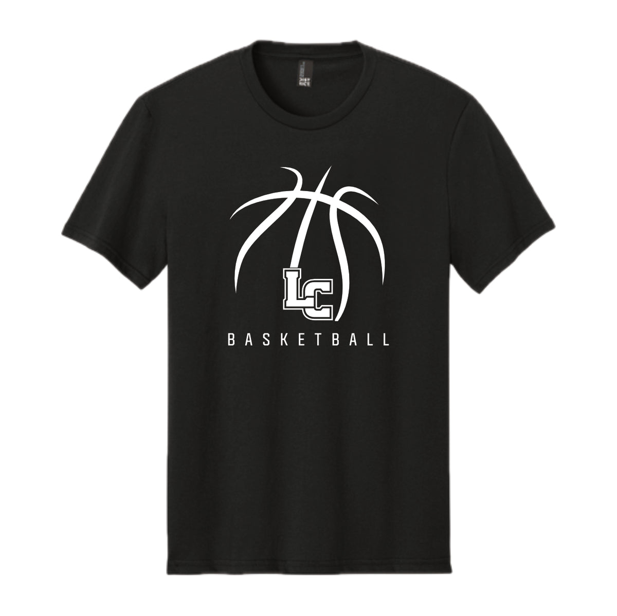 LCS126- LC Basketball Short Sleeve Black Tee