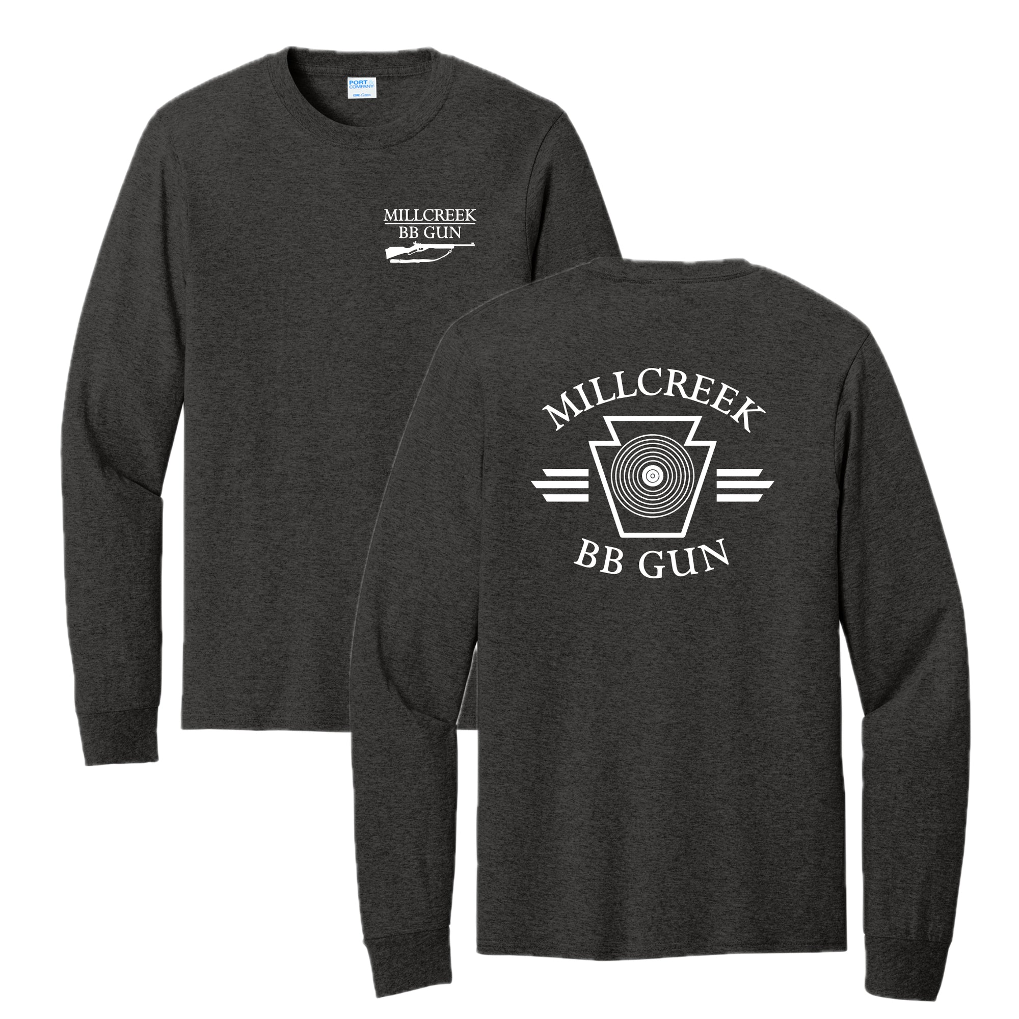 MILBBSH03-05 Dk Heather Grey Long Sleeve Tee