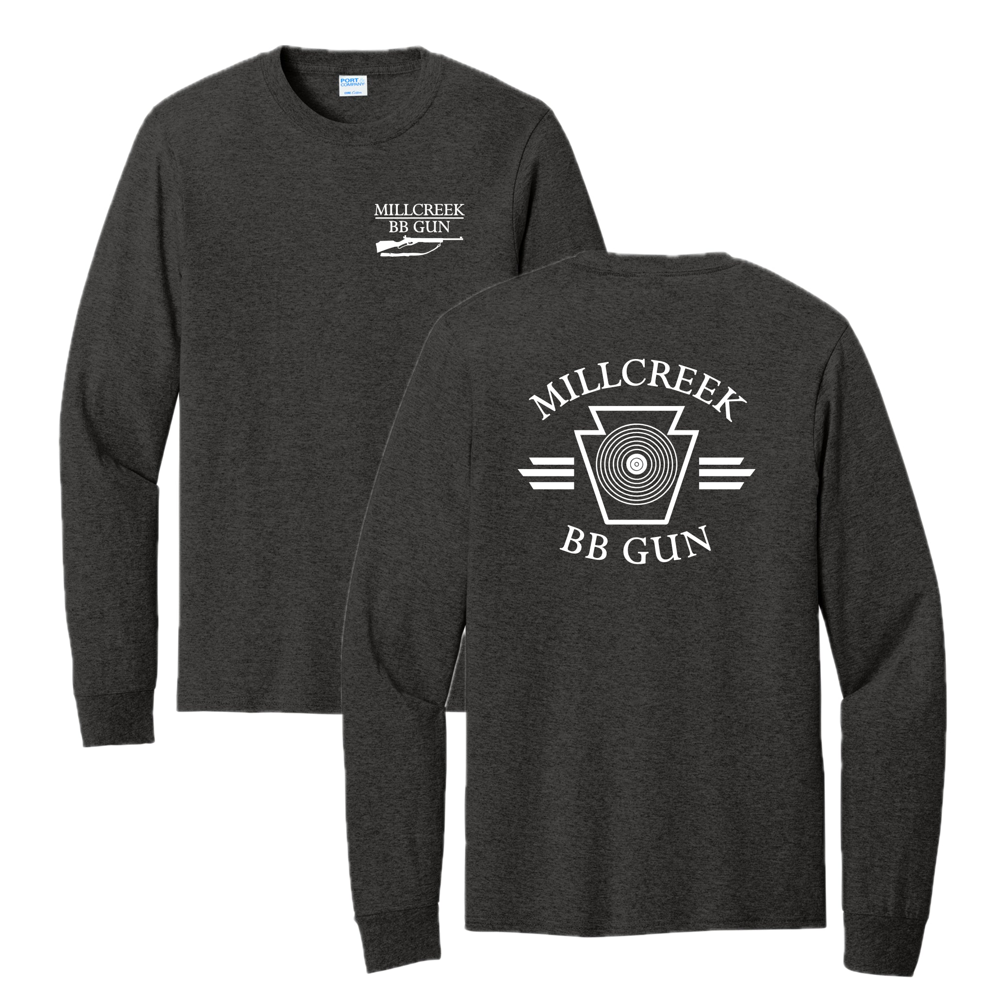 MILBBSH03-05 Dk Heather Grey Long Sleeve Tee