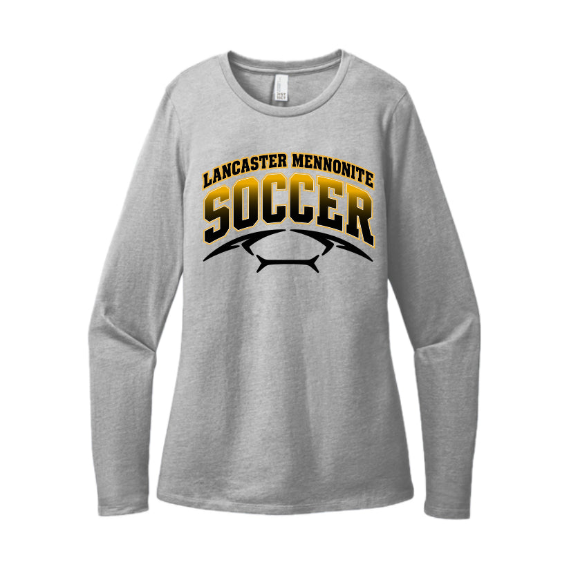 LMHSOCSH01 - 14 Ladies Light Heather Grey Long Sleeve Tee