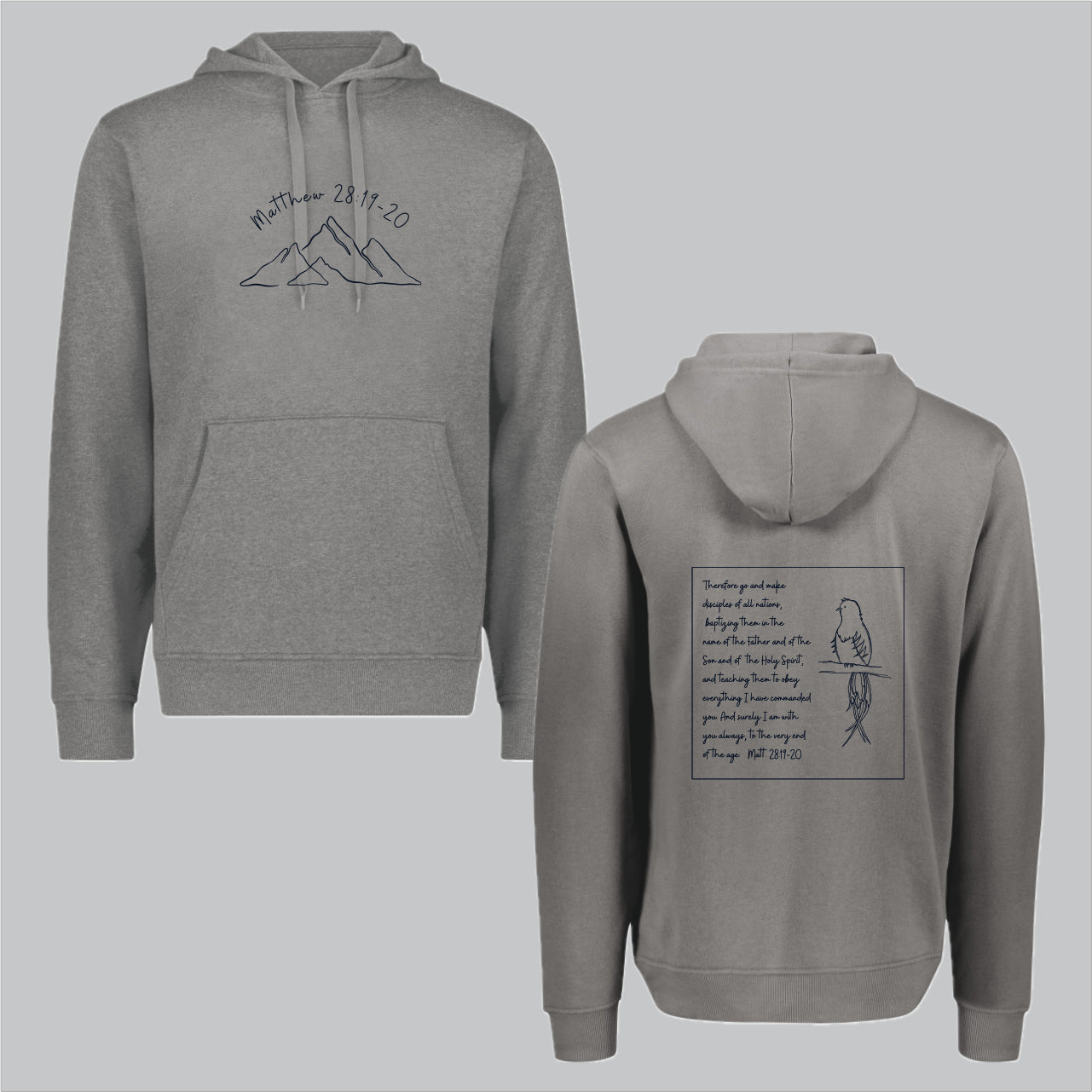 LCSSEN01 - 05 Charcoal Heather Hooded Sweatshirt