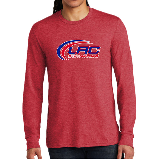 LACSH005 07 Red Frost Triblend Long Sleeve Tee
