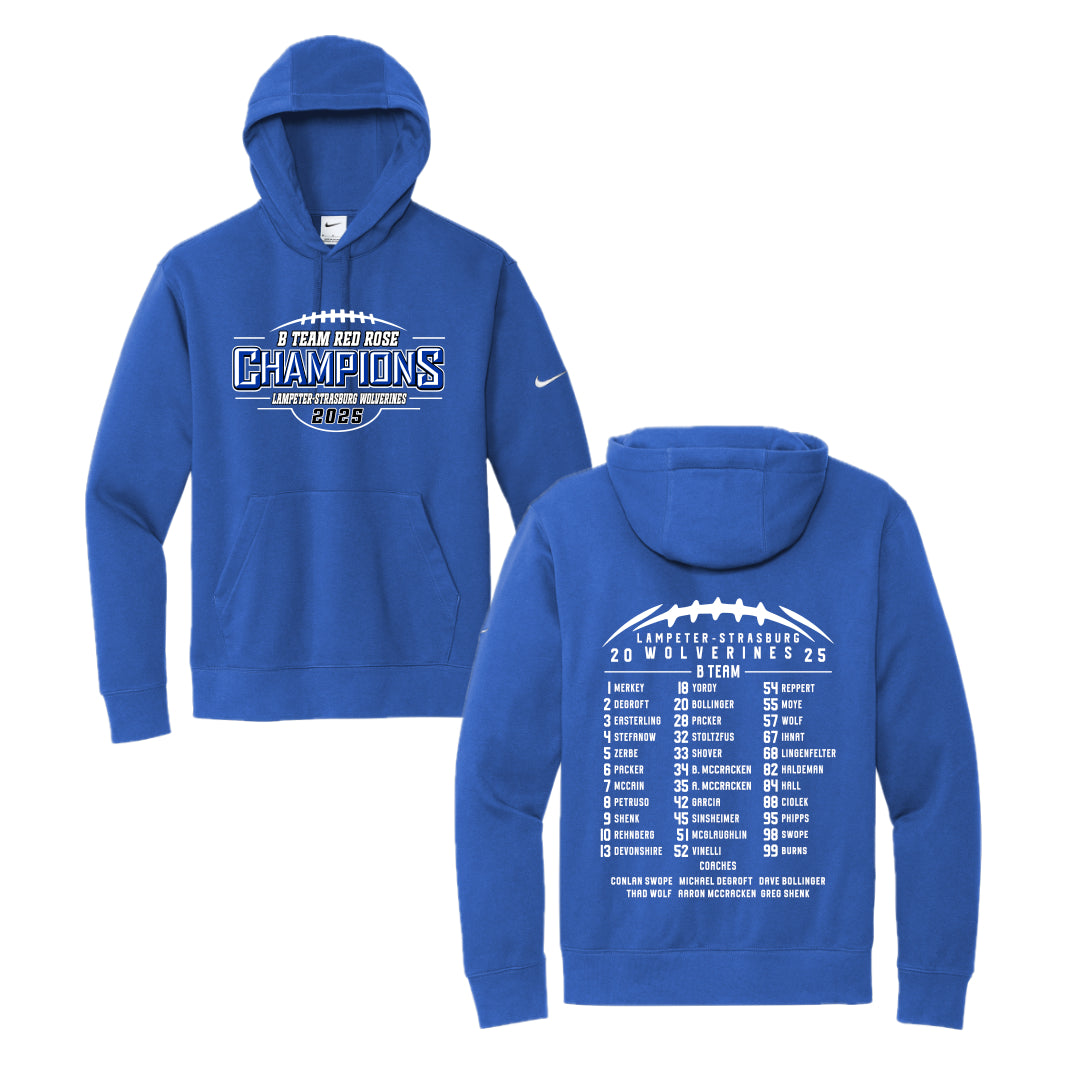 LSW018 - Nike Royal Hoody B Team Champions Sweatshirt