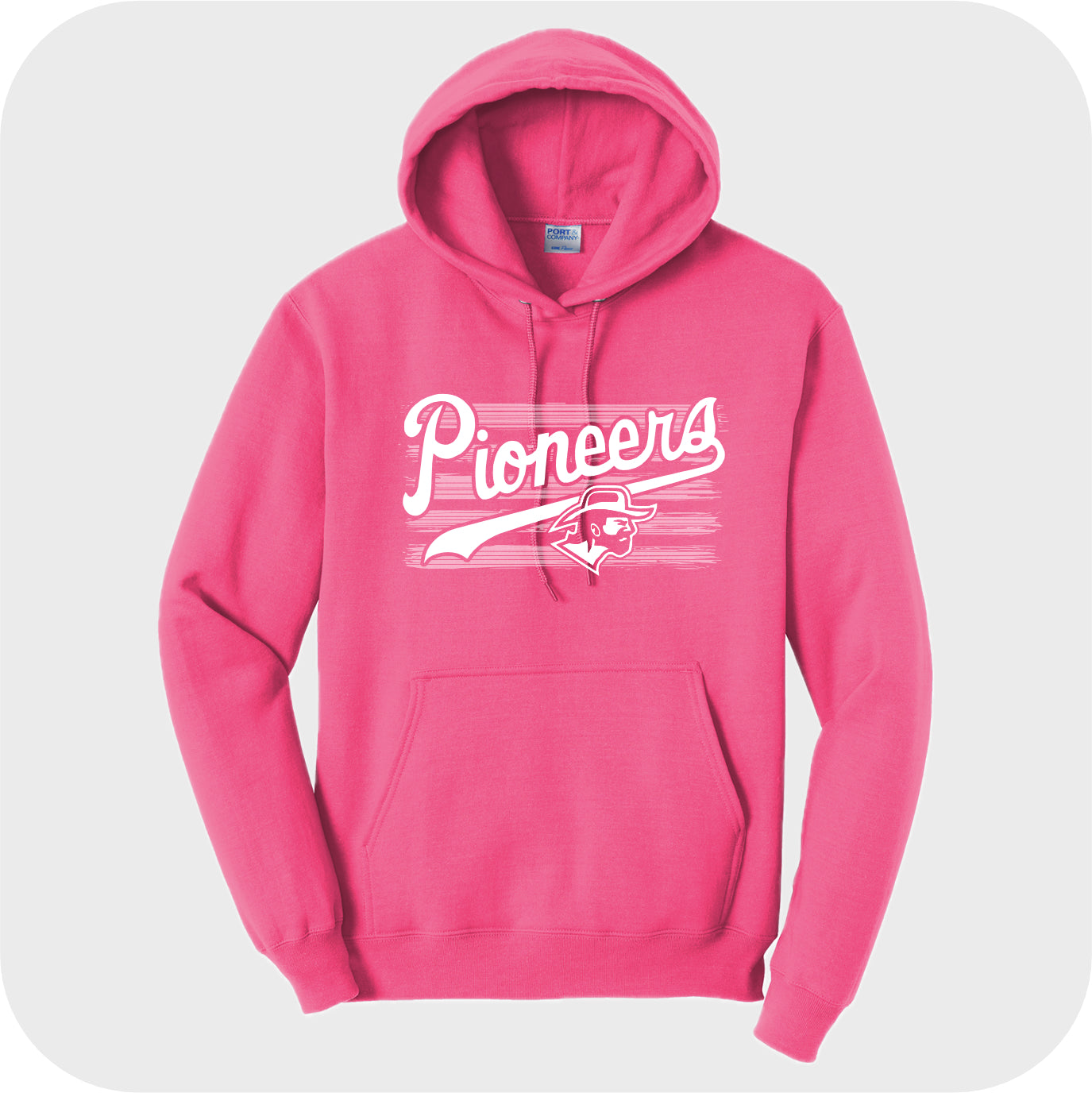 LSELEM01 - 16 Neon Pink Youth Hooded Sweatshirt